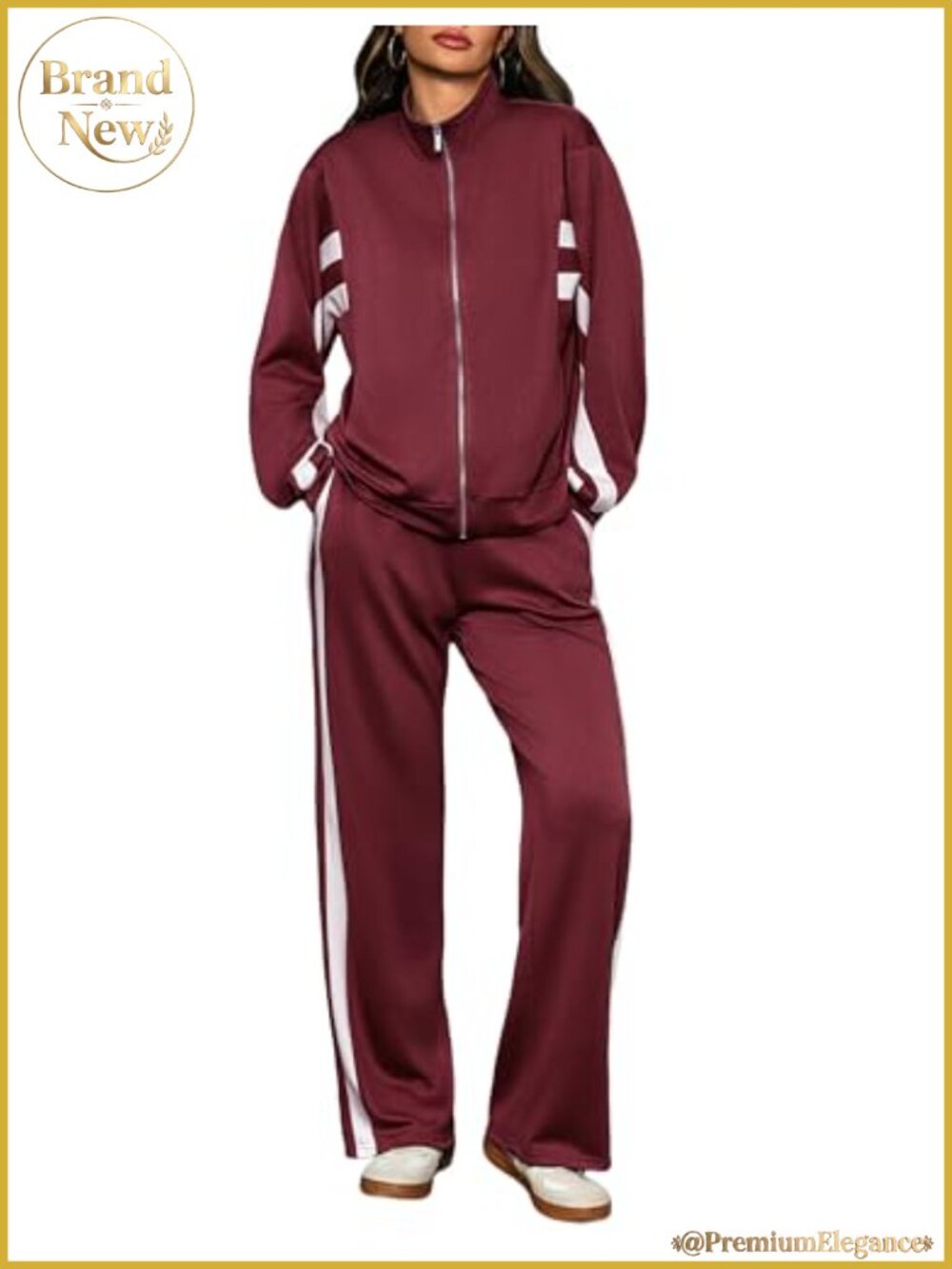 Womens 2 Piece Sweatsuit Set Zip Up Tracksuit Lounge Outfit